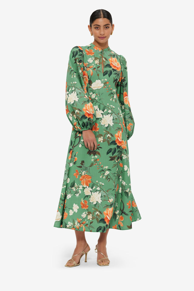 Exclusive Leo Lin Janelle Midi Dress - Camelia Print