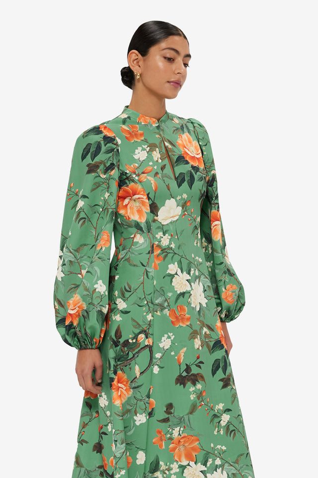 Exclusive Leo Lin Janelle Midi Dress - Camelia Print