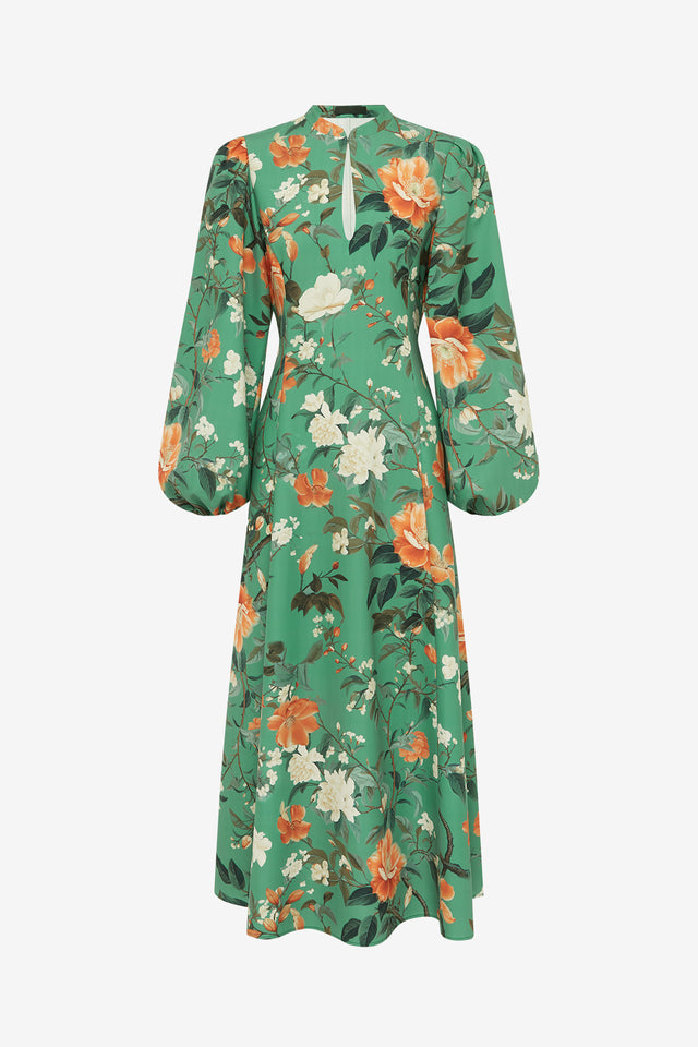 Exclusive Leo Lin Janelle Midi Dress - Camelia Print