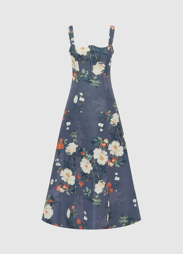 Exclusive Leo Lin Odette Midi Dress - Pear Blossom Print