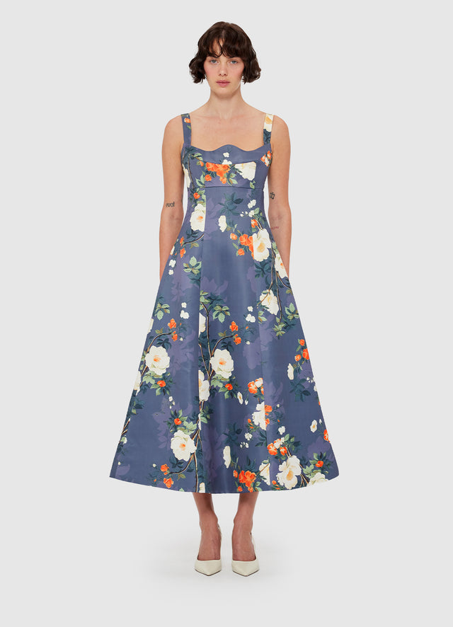 Exclusive Leo Lin Odette Midi Dress - Pear Blossom Print