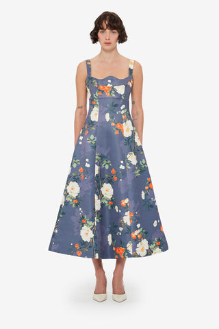 Exclusive Leo Lin Odette Midi Dress - Pear Blossom Print