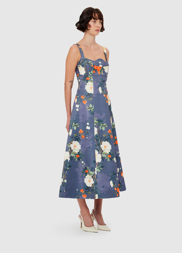 Exclusive Leo Lin Odette Midi Dress - Pear Blossom Print