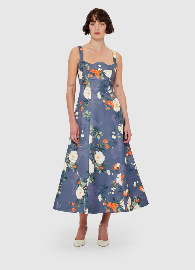 Exclusive Leo Lin Odette Midi Dress - Pear Blossom Print