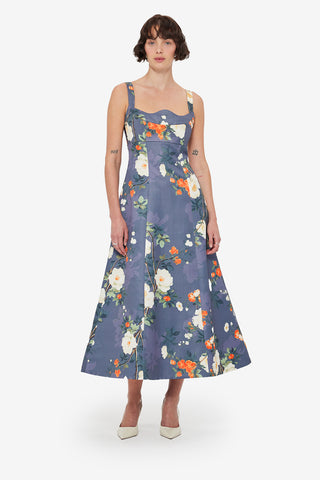 Exclusive Leo Lin Odette Midi Dress - Pear Blossom Print