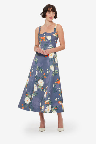 Exclusive Leo Lin Odette Midi Dress - Pear Blossom Print
