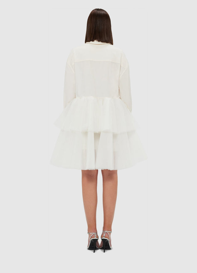 Exclusive Leo Lin Ivy Tiered Mini Dress - Vanilla