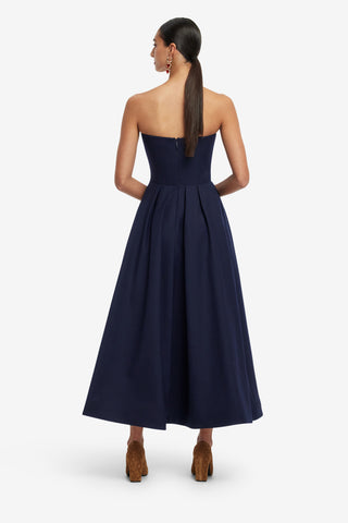 Exclusive LEO LIN Lynn Bustier Midi Dress - Indigo