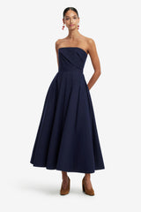Lynn Bustier Midi Dress - Indigo Dress Midi
