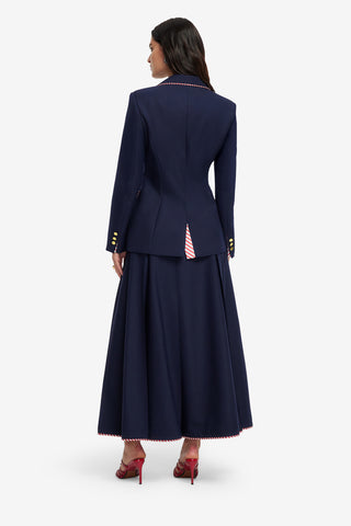 Exclusive LEO LIN Jillian Blazer - Indigo