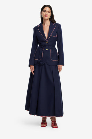Exclusive LEO LIN Jillian Blazer - Indigo