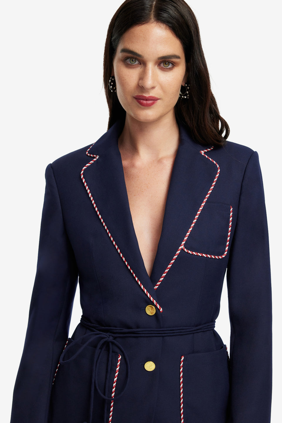 Exclusive LEO LIN Jillian Blazer - Indigo