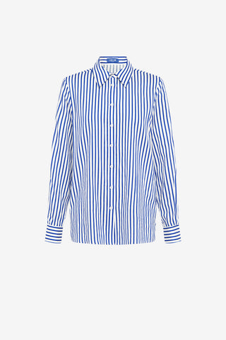 Exclusive LEO LIN Rosaline Striped Shirt - Navy