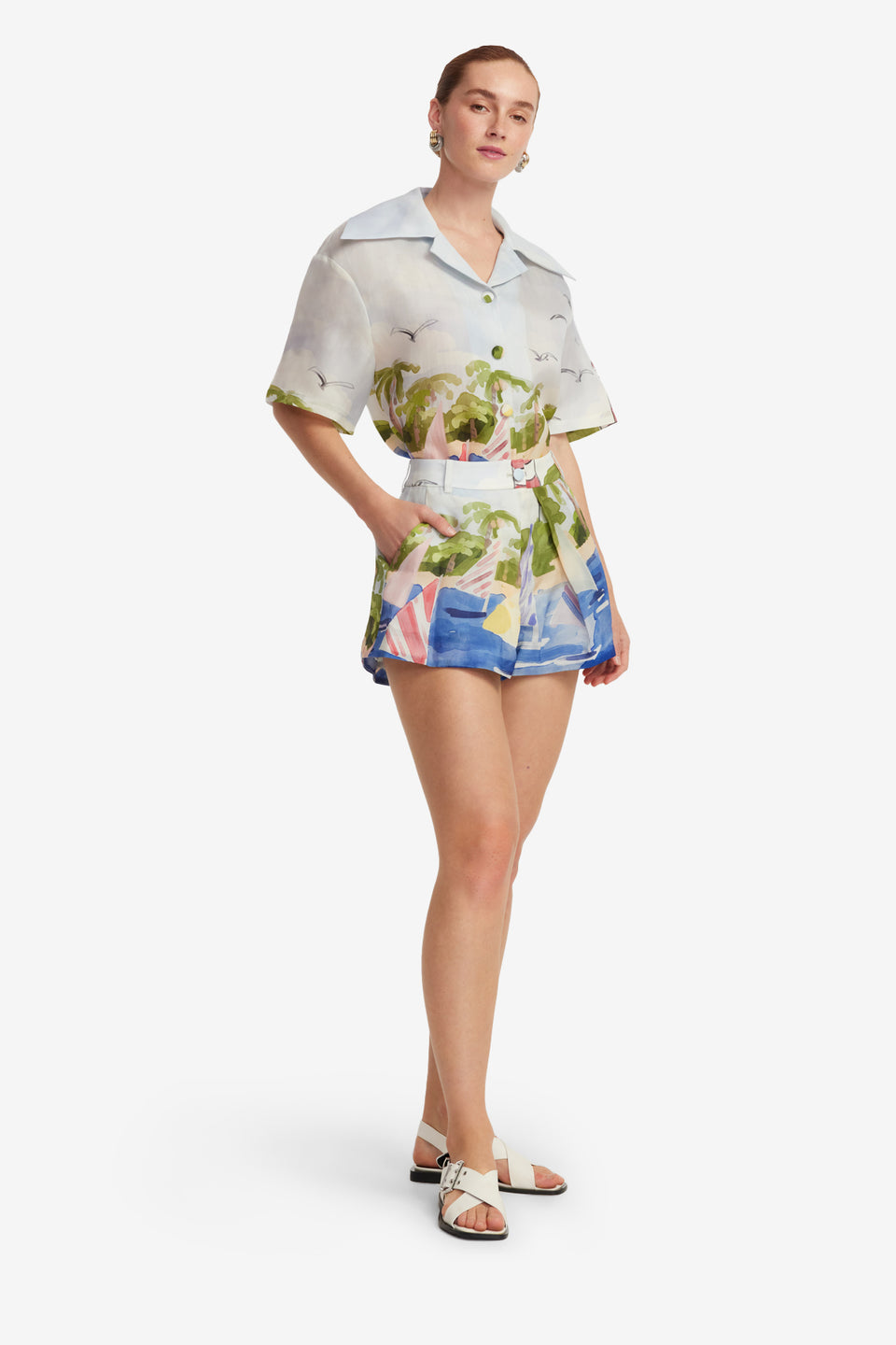 Exclusive LEO LIN Josie Shorts - Nautical Print