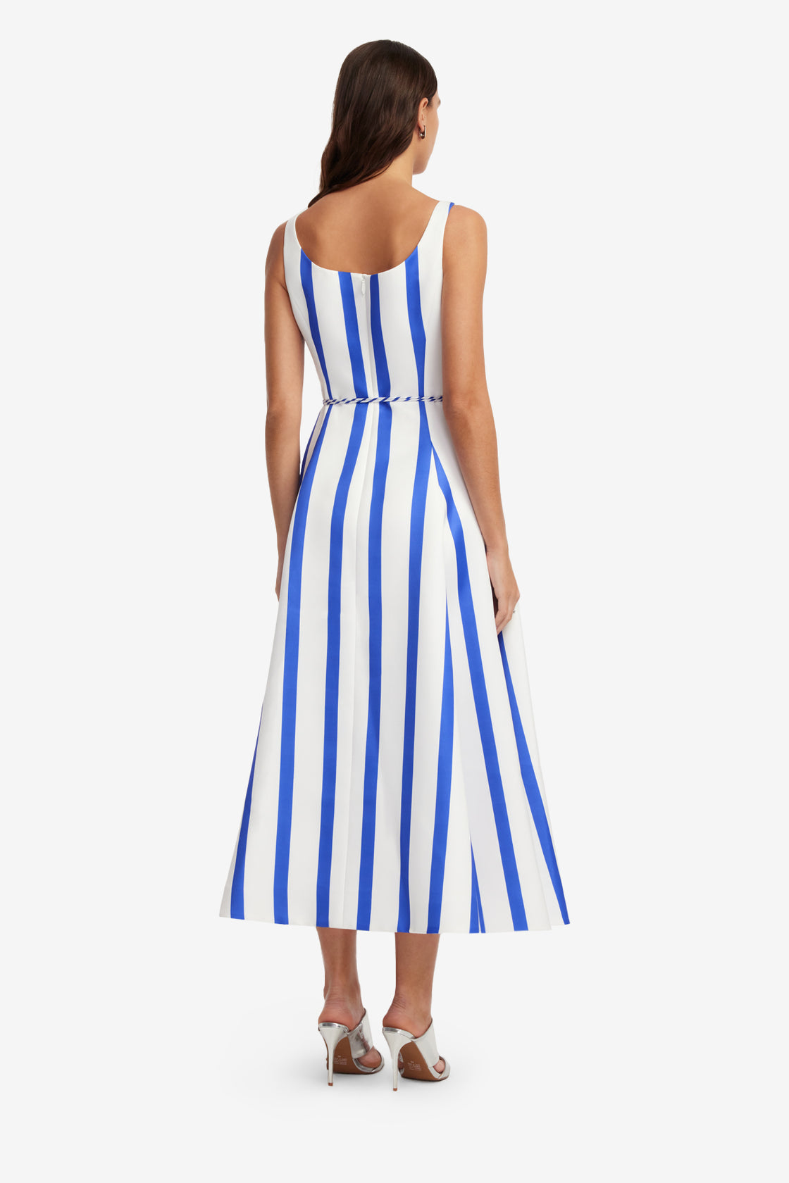 Exclusive LEO LIN Serafina Striped Maxi Dress - Navy