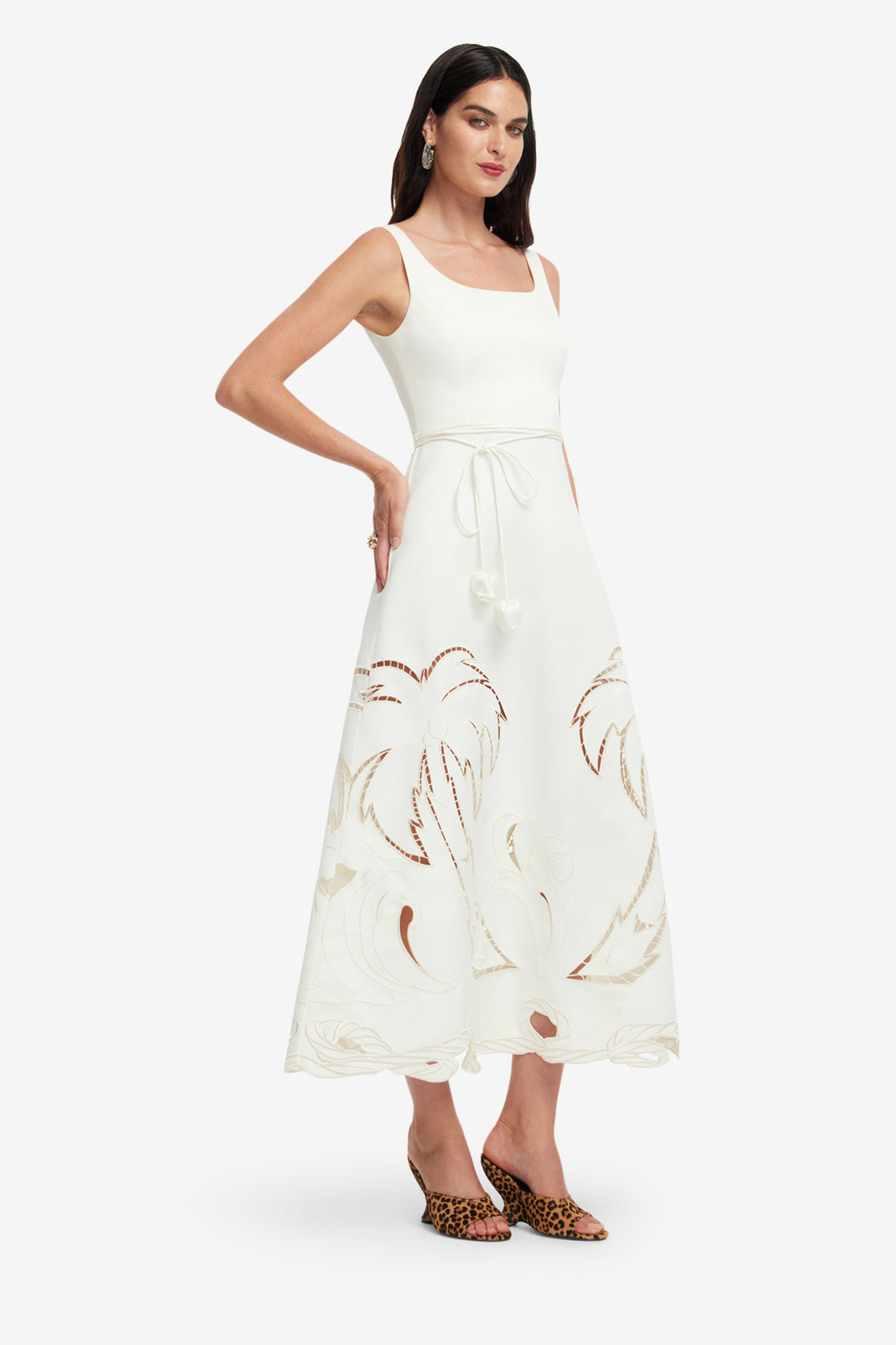 Exclusive LEO LIN Serafina Applique Maxi Dress - Vanilla