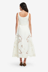 Serafina Palm Maxi Dress - Vanilla Dress Maxi