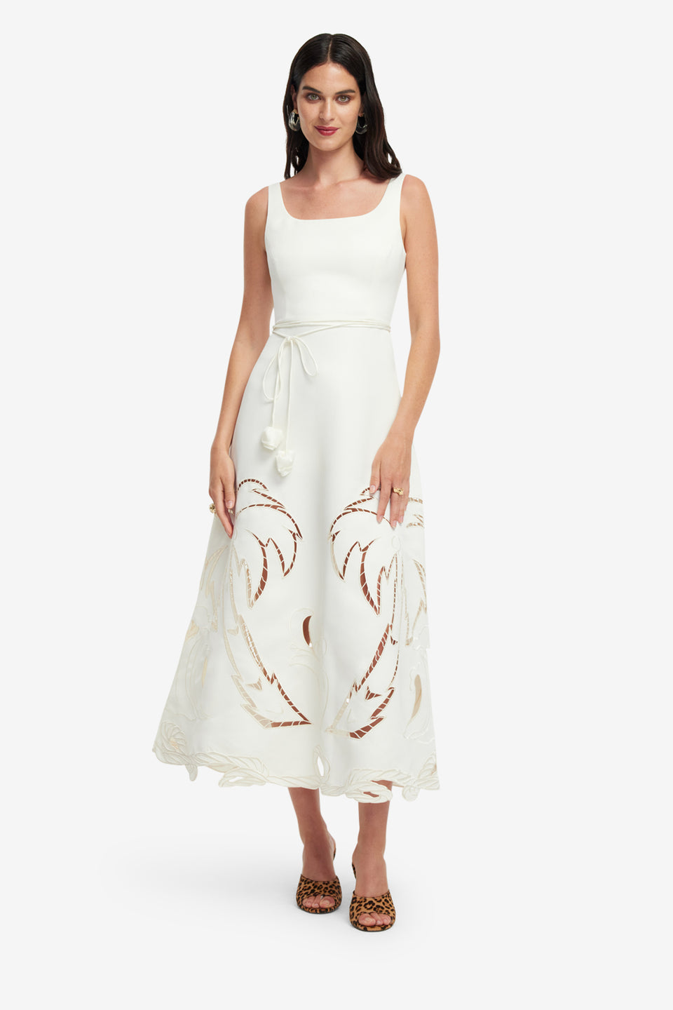 Exclusive LEO LIN Serafina Applique Maxi Dress - Vanilla