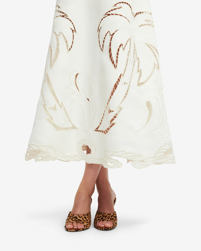 Exclusive LEO LIN Serafina Applique Maxi Dress - Vanilla