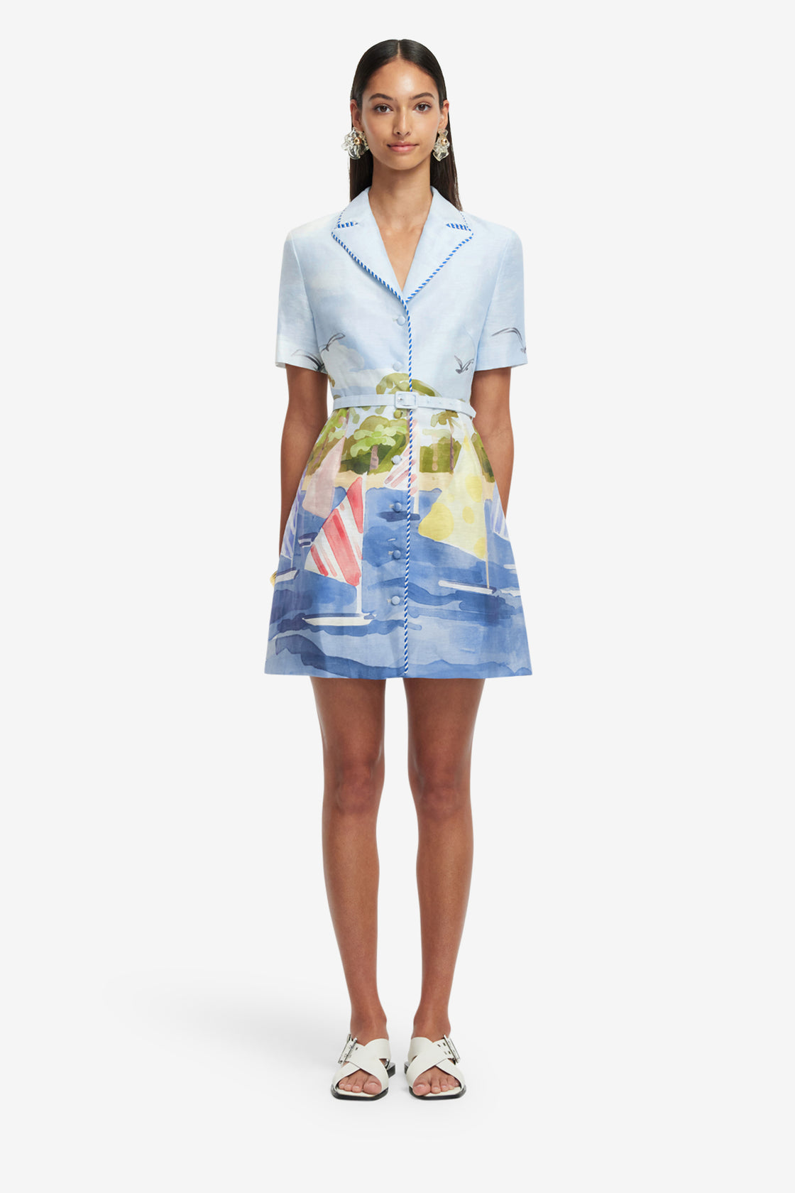 Exclusive LEO LIN Brigitte Mini Dress - Nautical Print