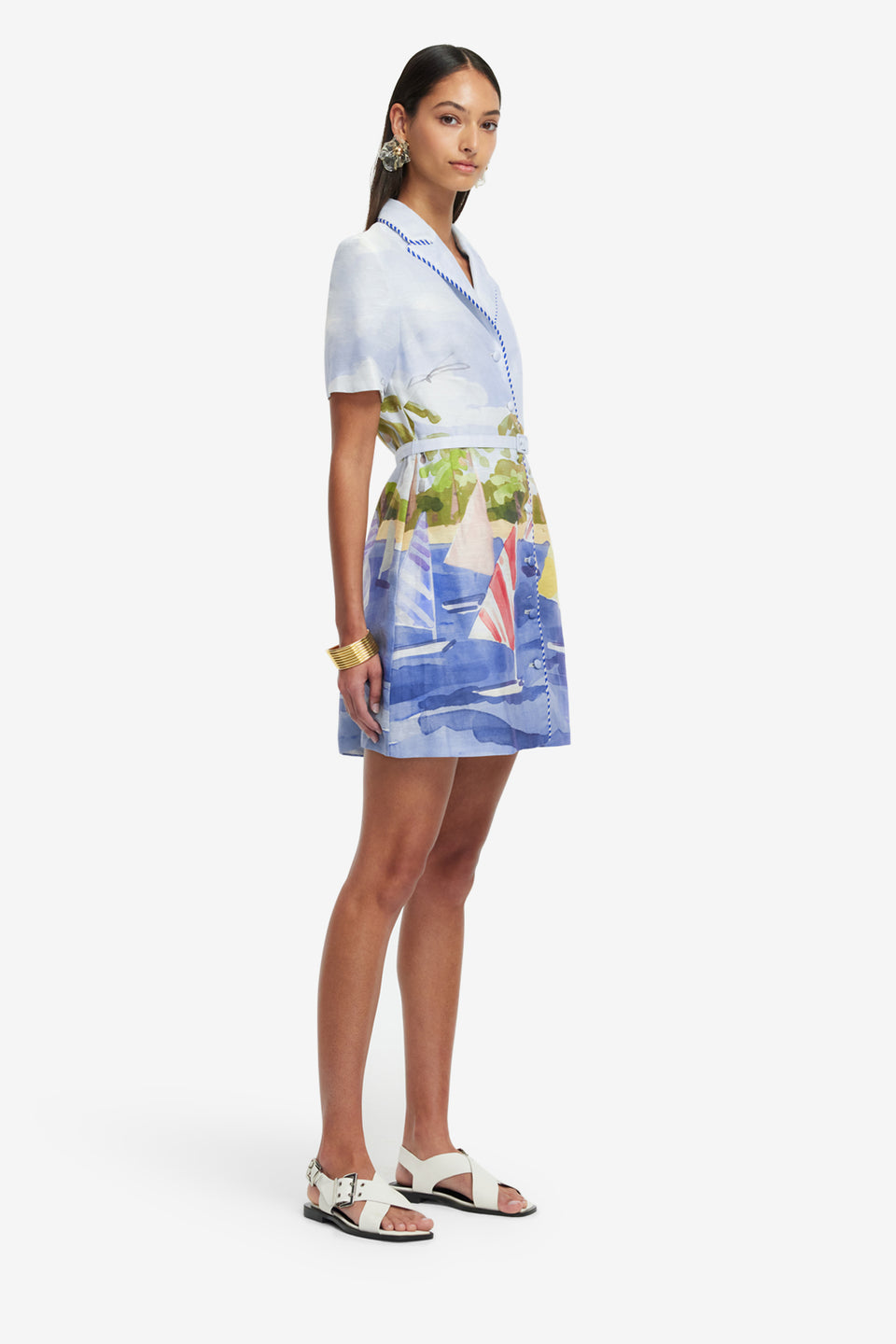 Exclusive LEO LIN Brigitte Mini Dress - Nautical Print