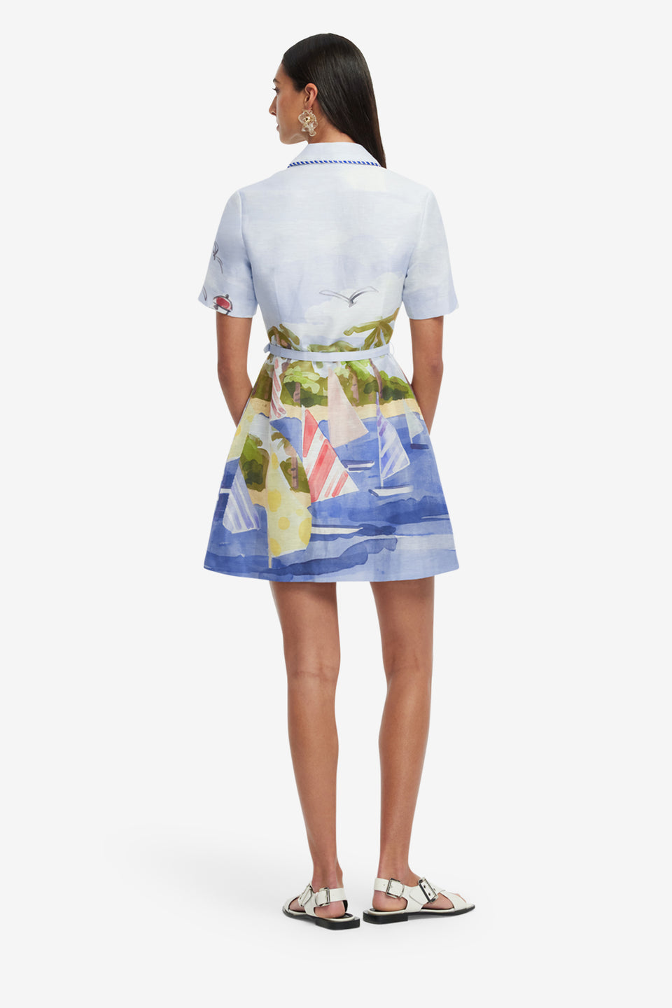 Exclusive LEO LIN Brigitte Mini Dress - Nautical Print