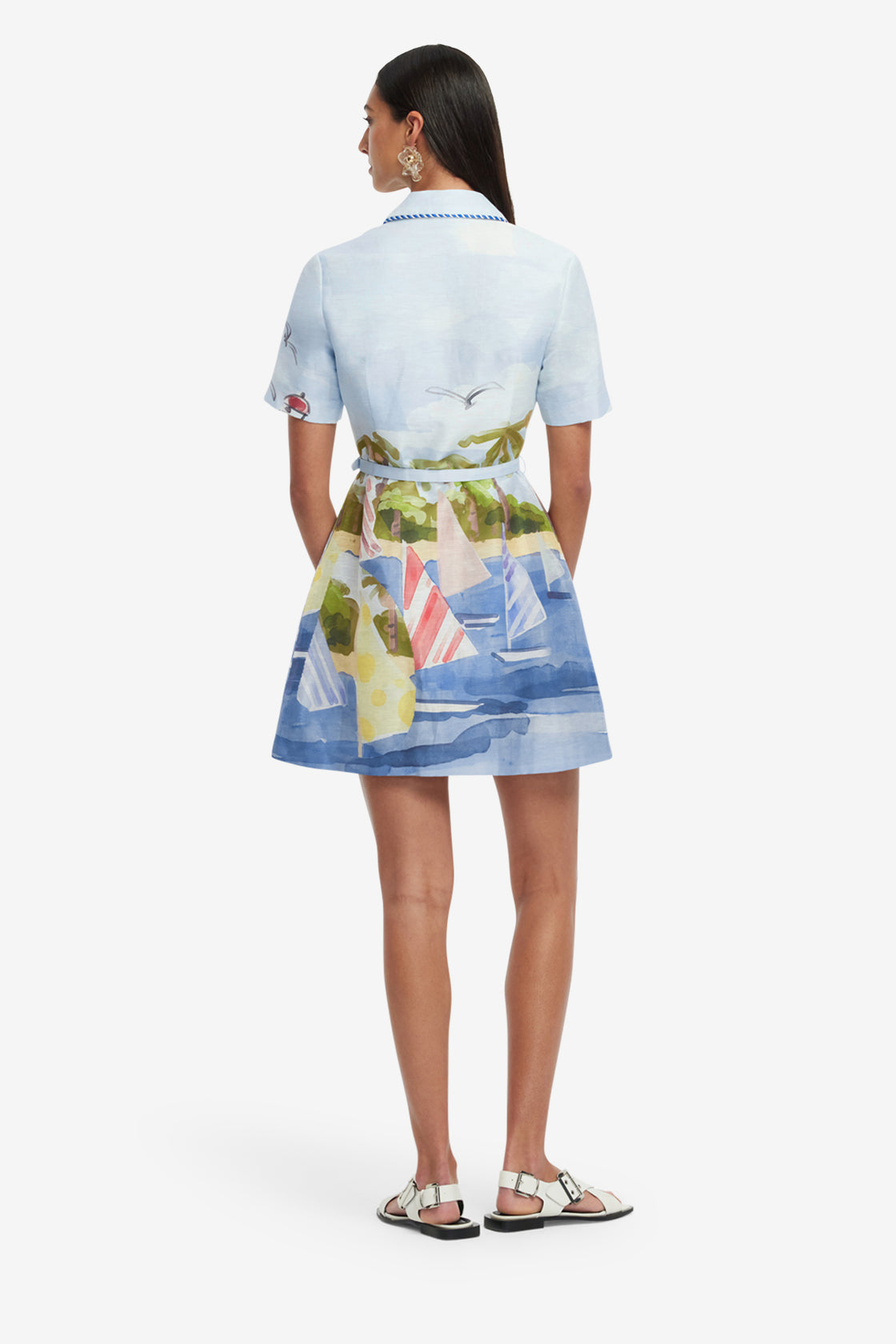 Exclusive LEO LIN Brigitte Mini Dress - Nautical Print