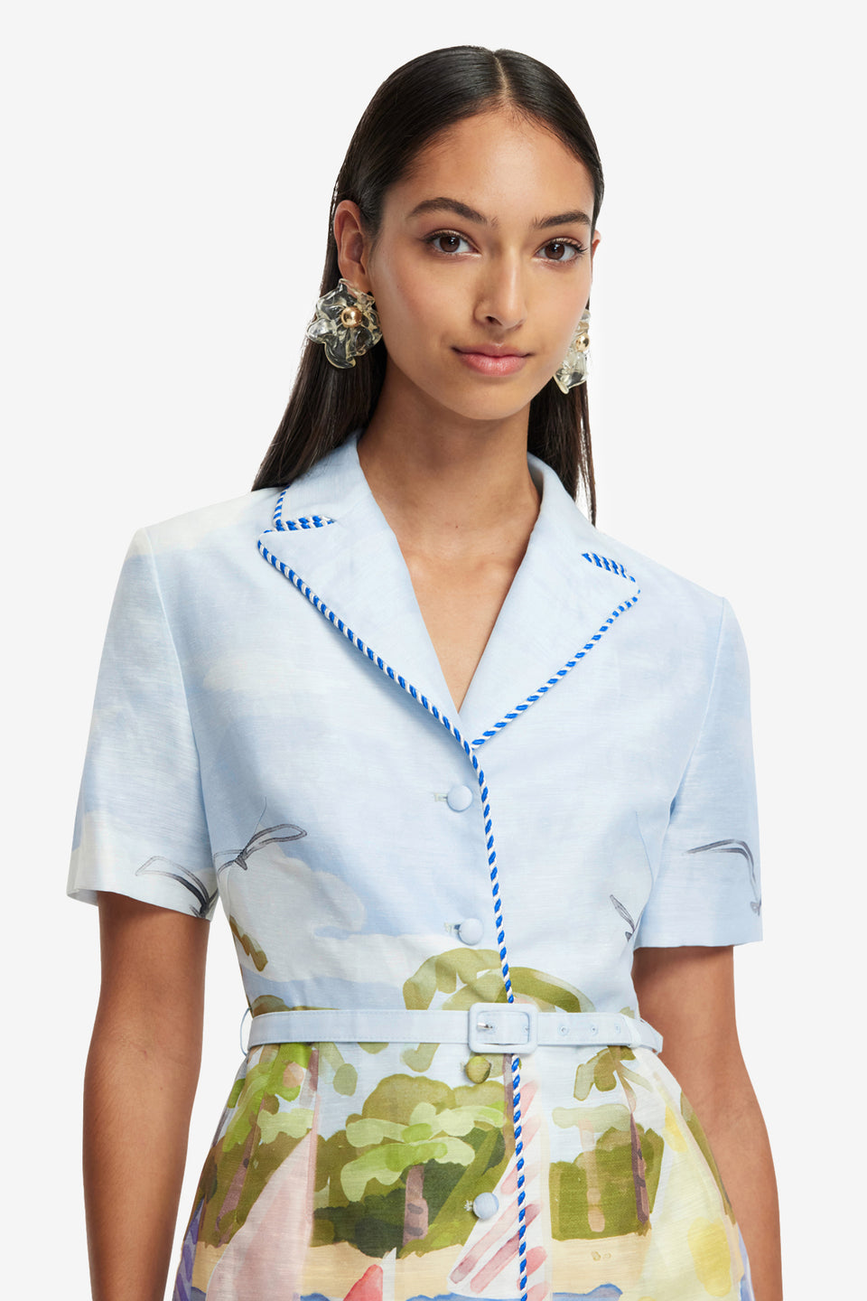 Exclusive LEO LIN Brigitte Mini Dress - Nautical Print