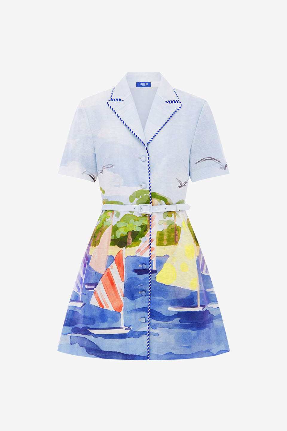 Exclusive LEO LIN Brigitte Mini Dress - Nautical Print