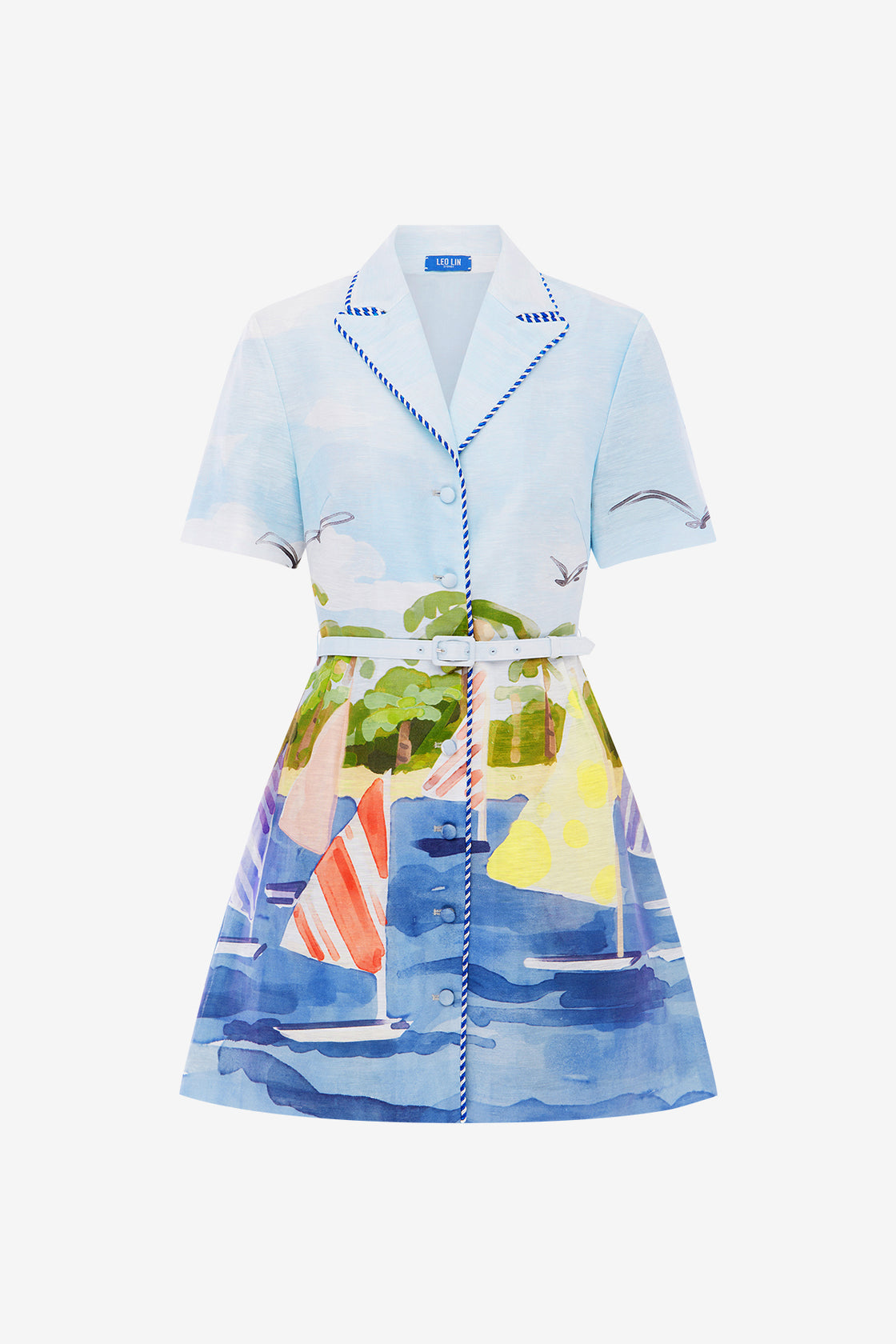 Exclusive LEO LIN Brigitte Mini Dress - Nautical Print