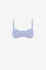Julia Striped Bralette - Navy Tops