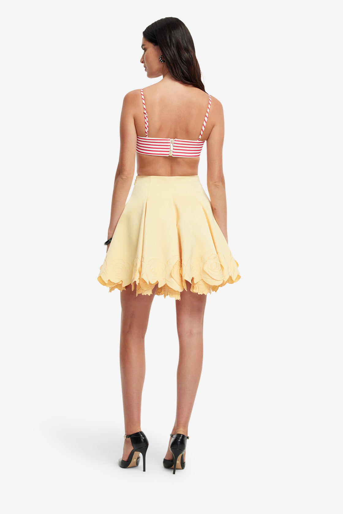 Exclusive LEO LIN Julia Striped Bralette - Scarlet