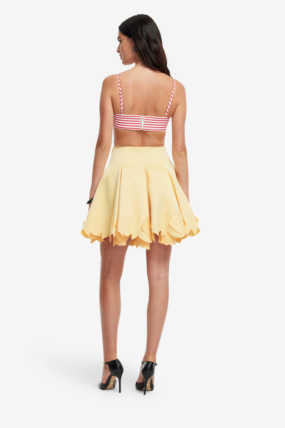 Exclusive LEO LIN Kaity Applique Skirt - Butter