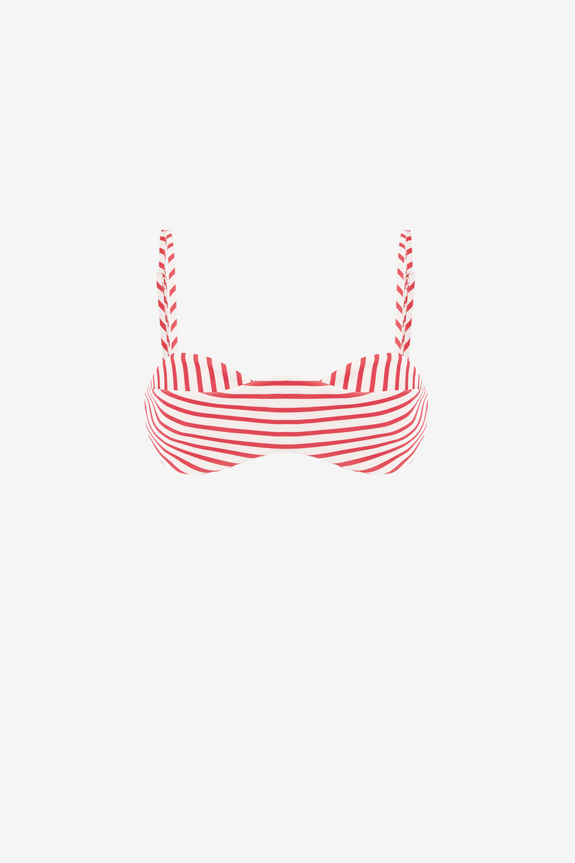 Exclusive LEO LIN Julia Striped Bralette - Scarlet