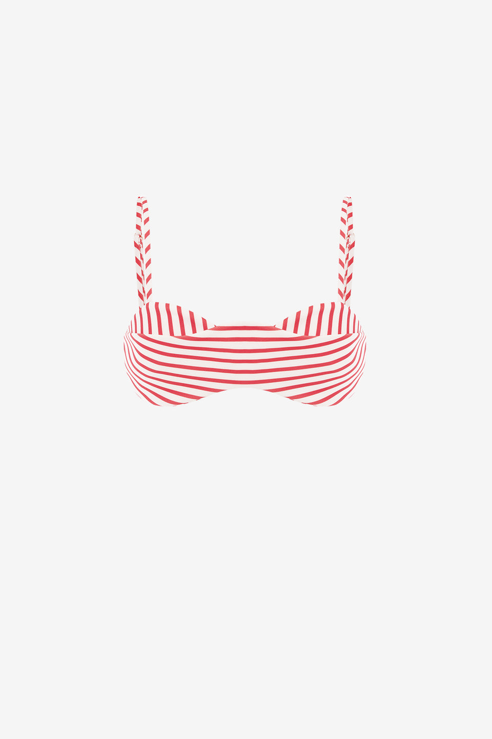 Exclusive LEO LIN Julia Striped Bralette - Scarlet