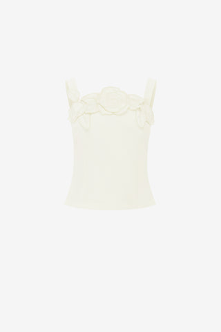 Exclusive LEO LIN Isadora Applique Top - Vanilla
