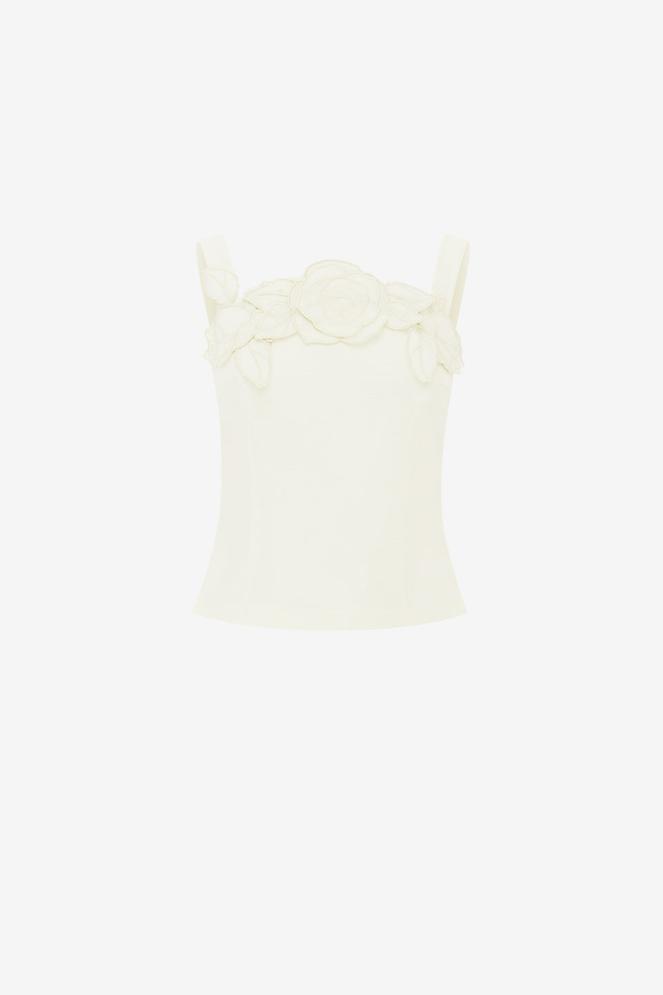 Exclusive LEO LIN Isadora Applique Top - Vanilla