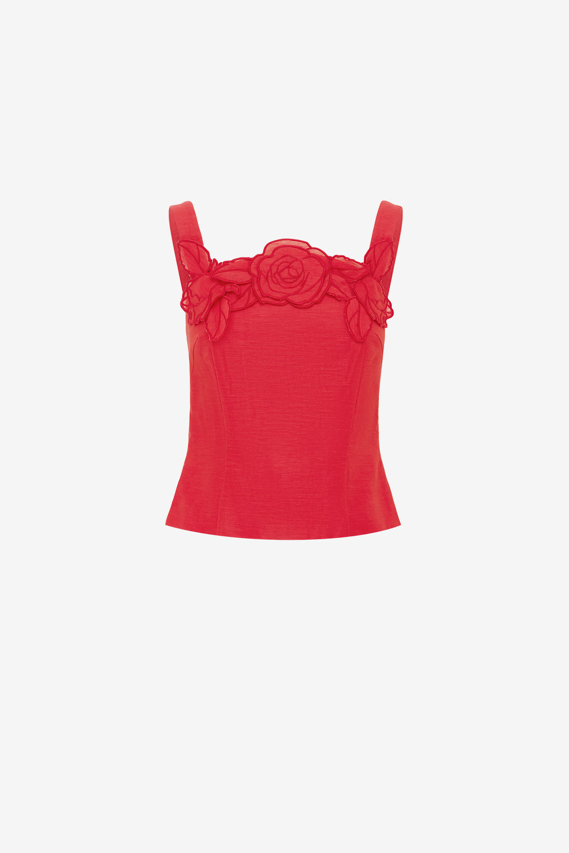 Exclusive LEO LIN Isadora Applique Top - Scarlet