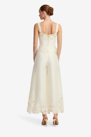 Exclusive LEO LIN Isadora Applique Top - Vanilla