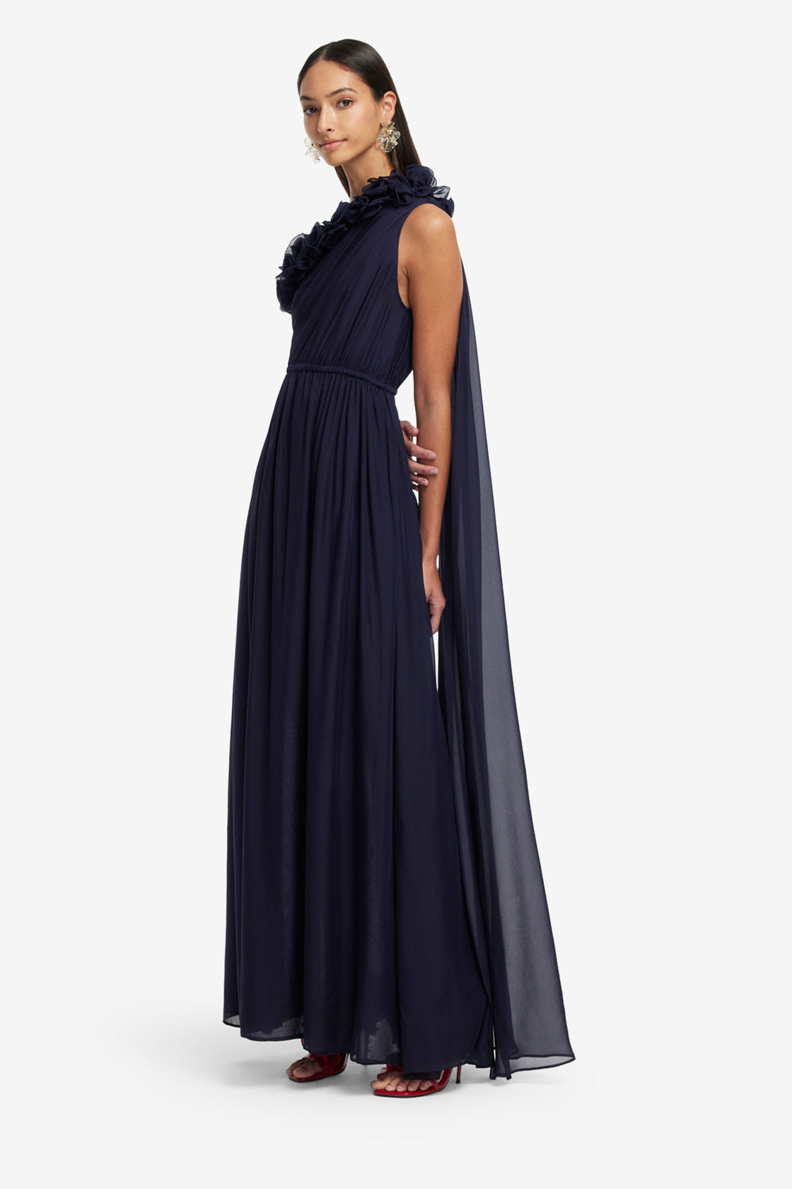 indigo long dress Ojai Dress, Maxi, Long Sleeve, Eden Indigo Passementrie