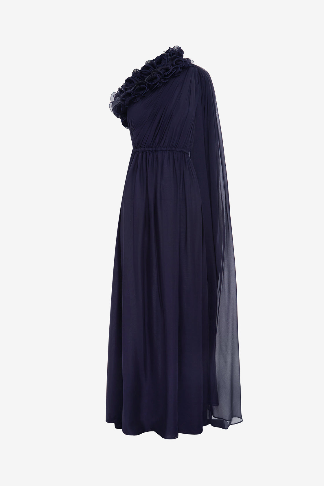 Exclusive LEO LIN Jenni One Shoulder Maxi Dress - Indigo