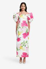 Arabella Maxi Dress - Floral Pear Print Dress Maxi