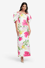 Arabella Maxi Dress - Floral Pear Print Dress Maxi