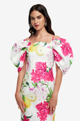 Arabella Maxi Dress - Floral Pear Print Dress Maxi