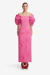 Arabella Appliqué Maxi Dress - Pink Dress Maxi