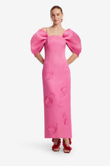 Arabella Appliqué Maxi Dress - Pink Dress Maxi
