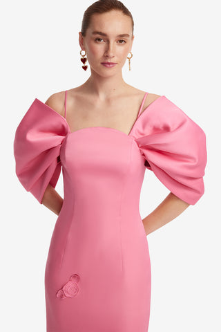 Exclusive LEO LIN Arabella Applique Maxi Dress - Pink