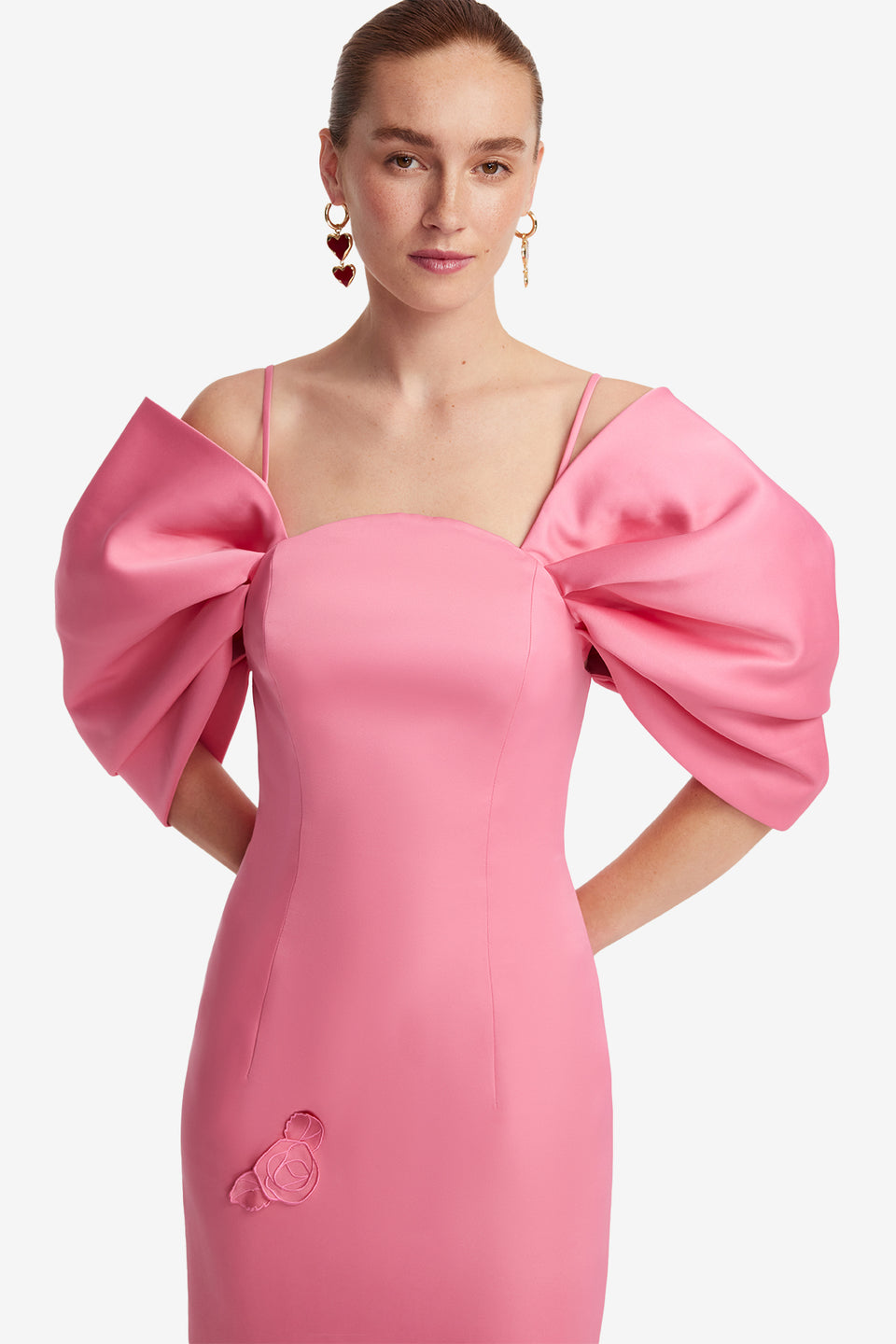 Exclusive LEO LIN Arabella Applique Maxi Dress - Pink