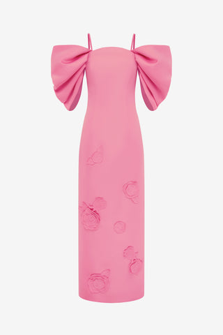 Exclusive LEO LIN Arabella Applique Maxi Dress - Pink