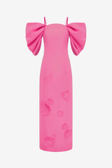 Arabella Appliqué Maxi Dress - Pink Dress Maxi